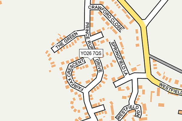 YO26 7QS map - OS OpenMap – Local (Ordnance Survey)