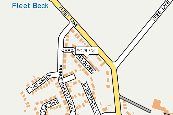 YO26 7QT map - OS OpenMap – Local (Ordnance Survey)