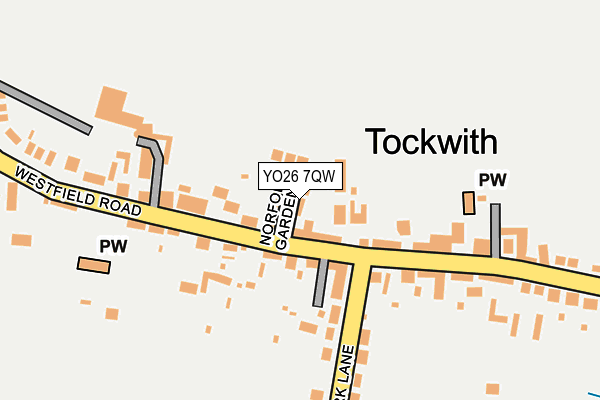 YO26 7QW map - OS OpenMap – Local (Ordnance Survey)