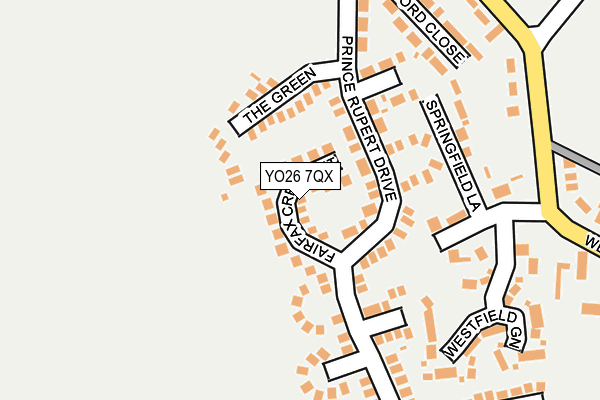 YO26 7QX map - OS OpenMap – Local (Ordnance Survey)