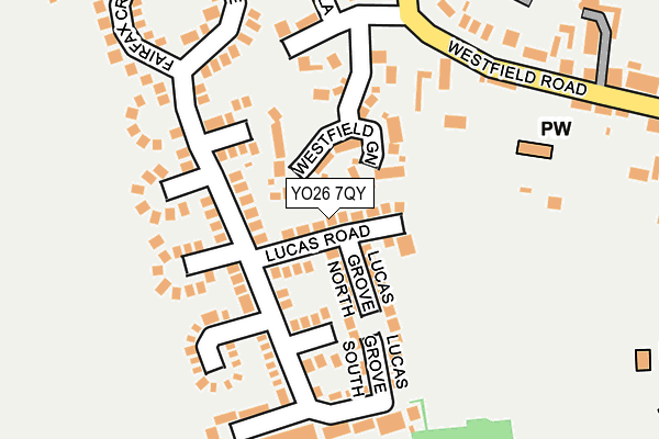 YO26 7QY map - OS OpenMap – Local (Ordnance Survey)