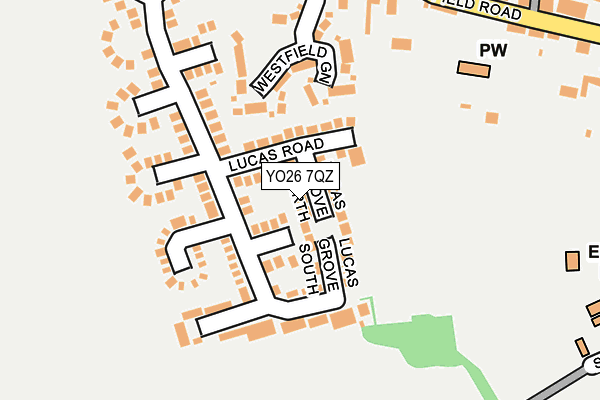YO26 7QZ map - OS OpenMap – Local (Ordnance Survey)