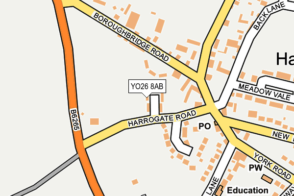 YO26 8AB map - OS OpenMap – Local (Ordnance Survey)