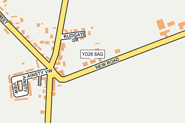 YO26 8AG map - OS OpenMap – Local (Ordnance Survey)