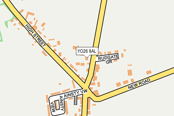 YO26 8AL map - OS OpenMap – Local (Ordnance Survey)