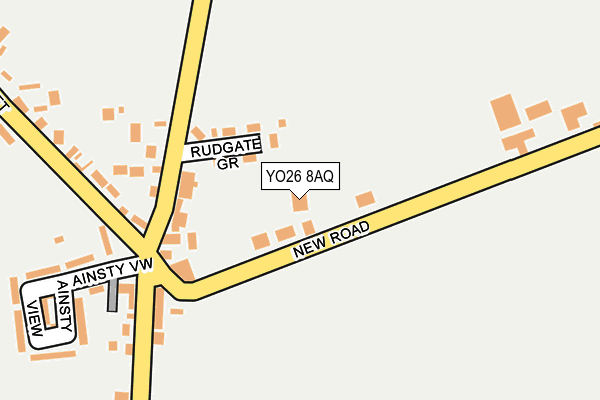 YO26 8AQ map - OS OpenMap – Local (Ordnance Survey)