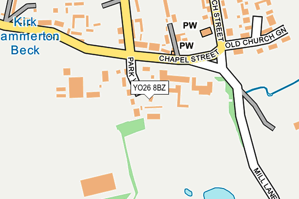 YO26 8BZ map - OS OpenMap – Local (Ordnance Survey)