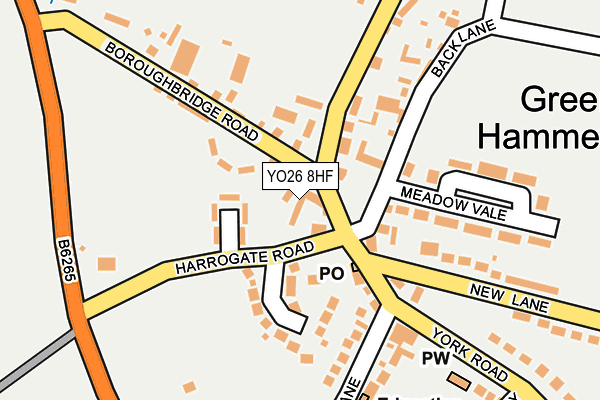 YO26 8HF map - OS OpenMap – Local (Ordnance Survey)