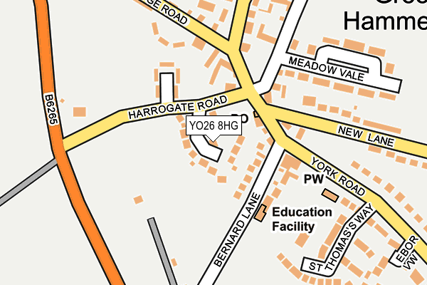 YO26 8HG map - OS OpenMap – Local (Ordnance Survey)