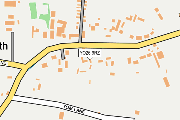 YO26 9RZ map - OS OpenMap – Local (Ordnance Survey)