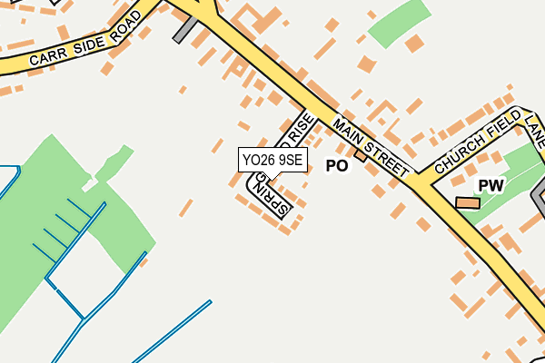 YO26 9SE map - OS OpenMap – Local (Ordnance Survey)