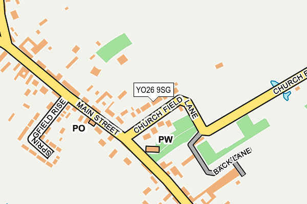 YO26 9SG map - OS OpenMap – Local (Ordnance Survey)