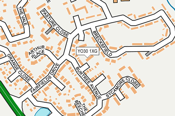 YO30 1XG map - OS OpenMap – Local (Ordnance Survey)