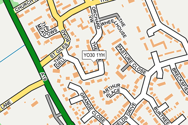 YO30 1YH map - OS OpenMap – Local (Ordnance Survey)