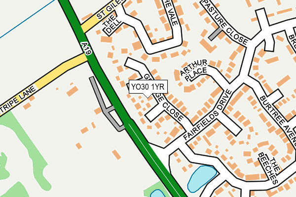 YO30 1YR map - OS OpenMap – Local (Ordnance Survey)