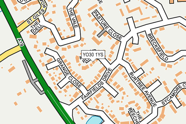 YO30 1YS map - OS OpenMap – Local (Ordnance Survey)
