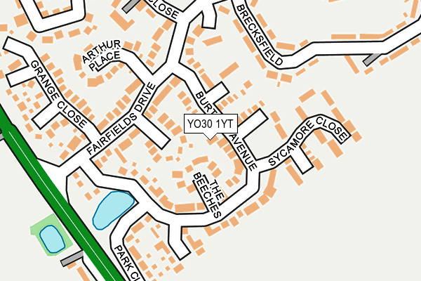 YO30 1YT map - OS OpenMap – Local (Ordnance Survey)