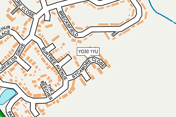 YO30 1YU map - OS OpenMap – Local (Ordnance Survey)
