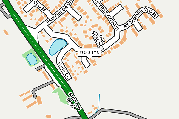 YO30 1YX map - OS OpenMap – Local (Ordnance Survey)