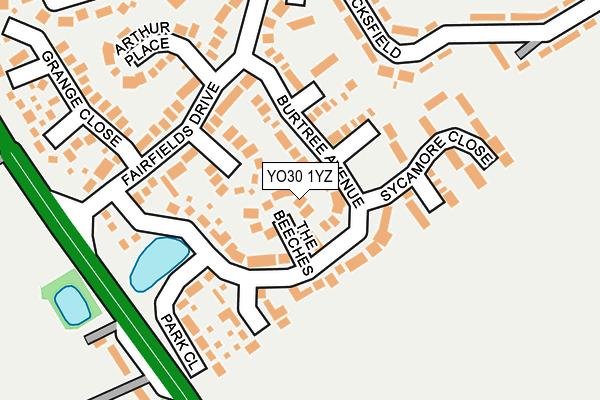 YO30 1YZ map - OS OpenMap – Local (Ordnance Survey)