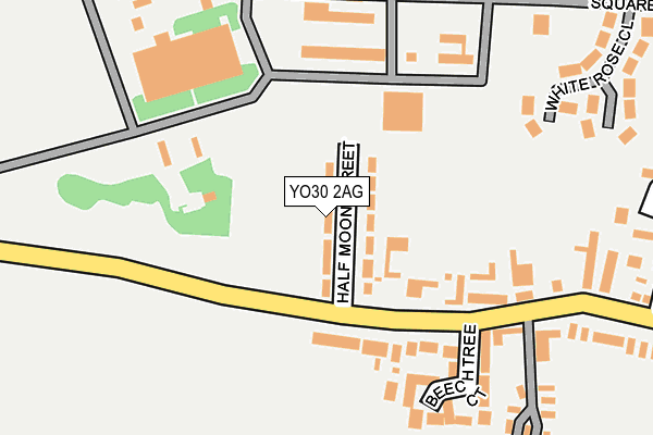 YO30 2AG map - OS OpenMap – Local (Ordnance Survey)