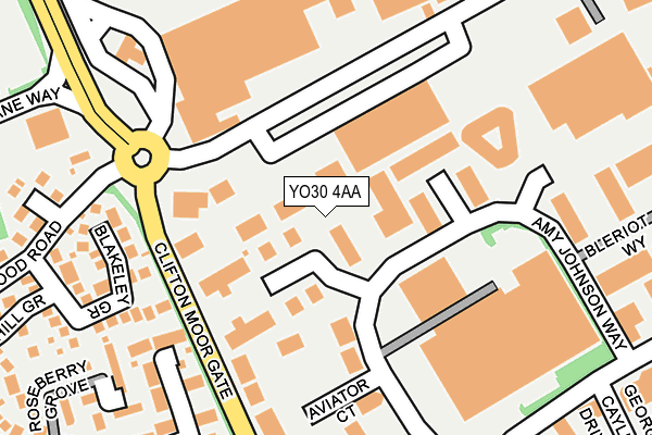 YO30 4AA map - OS OpenMap – Local (Ordnance Survey)