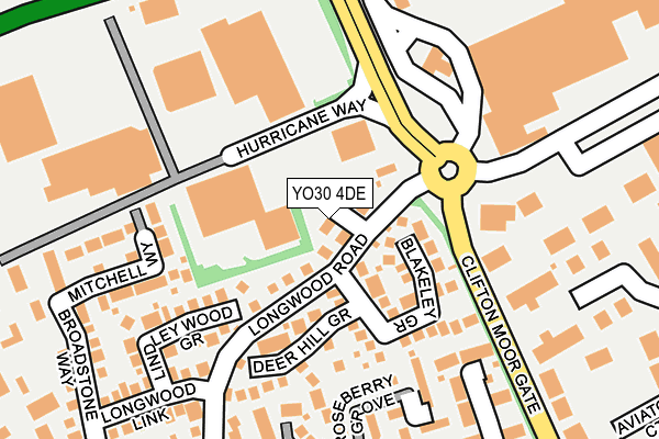 YO30 4DE map - OS OpenMap – Local (Ordnance Survey)