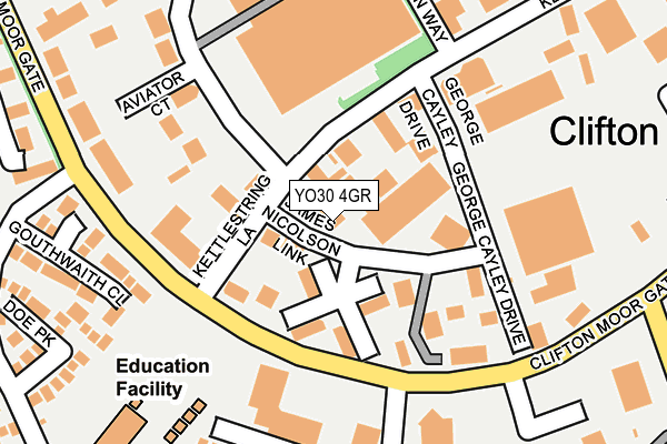 YO30 4GR map - OS OpenMap – Local (Ordnance Survey)
