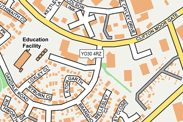 YO30 4RZ map - OS OpenMap – Local (Ordnance Survey)