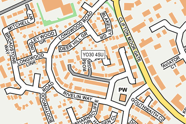 YO30 4SU map - OS OpenMap – Local (Ordnance Survey)
