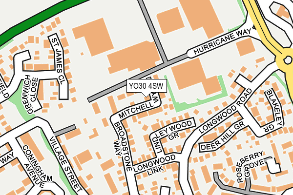 YO30 4SW map - OS OpenMap – Local (Ordnance Survey)