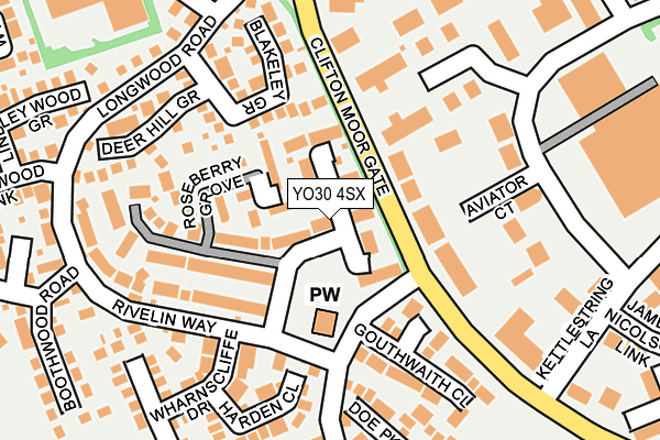 YO30 4SX map - OS OpenMap – Local (Ordnance Survey)
