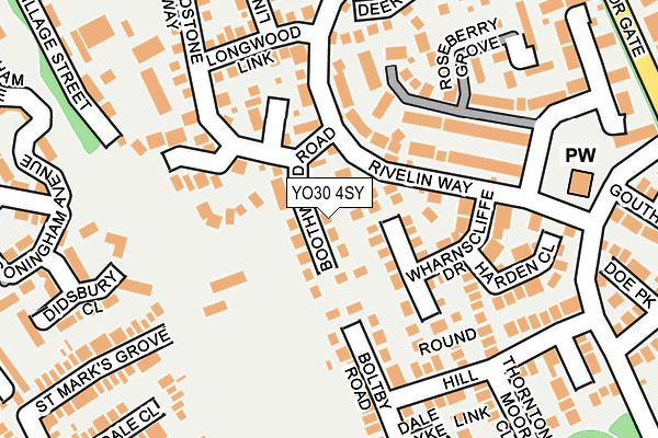 YO30 4SY map - OS OpenMap – Local (Ordnance Survey)