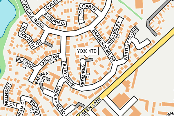 YO30 4TD map - OS OpenMap – Local (Ordnance Survey)