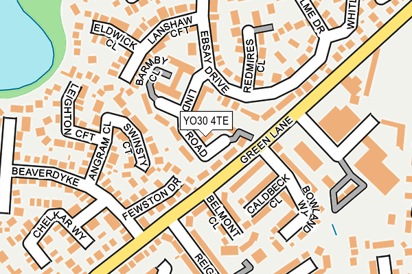 YO30 4TE map - OS OpenMap – Local (Ordnance Survey)