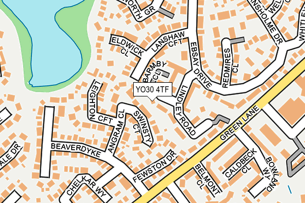 YO30 4TF map - OS OpenMap – Local (Ordnance Survey)