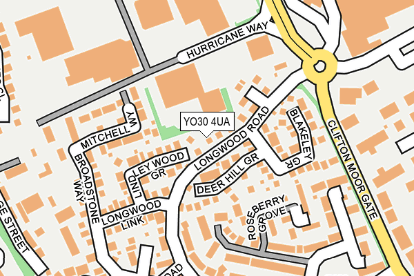 YO30 4UA map - OS OpenMap – Local (Ordnance Survey)