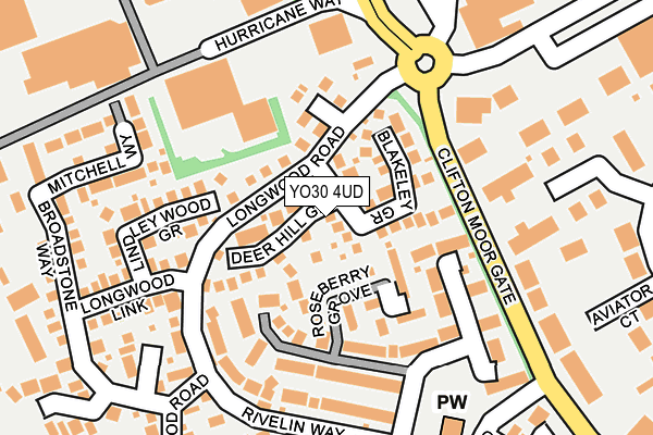 YO30 4UD map - OS OpenMap – Local (Ordnance Survey)