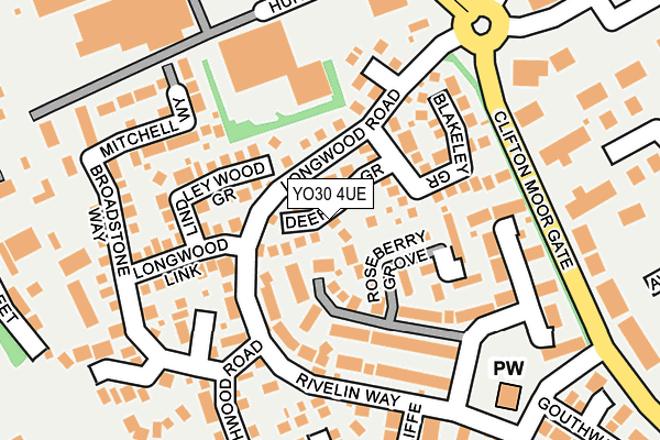 YO30 4UE map - OS OpenMap – Local (Ordnance Survey)