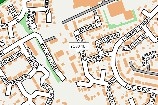 YO30 4UF map - OS OpenMap – Local (Ordnance Survey)
