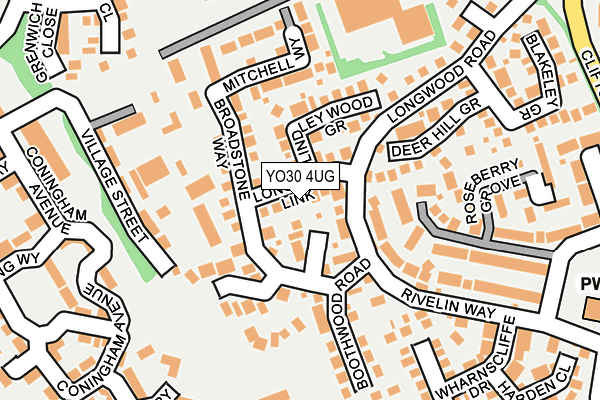 YO30 4UG map - OS OpenMap – Local (Ordnance Survey)