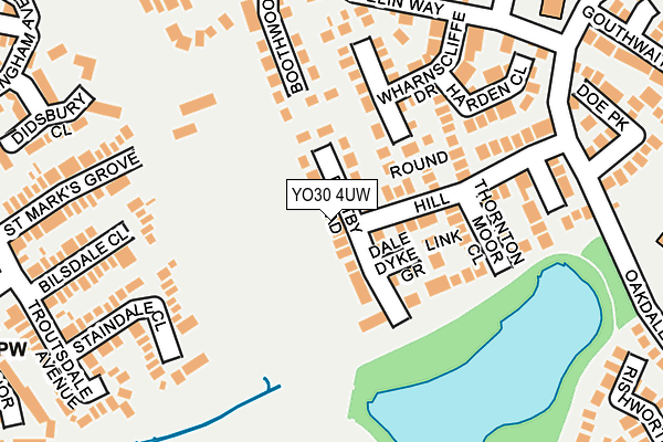 YO30 4UW map - OS OpenMap – Local (Ordnance Survey)