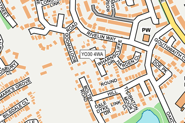 YO30 4WA map - OS OpenMap – Local (Ordnance Survey)