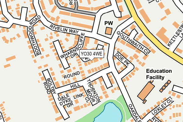 YO30 4WE map - OS OpenMap – Local (Ordnance Survey)