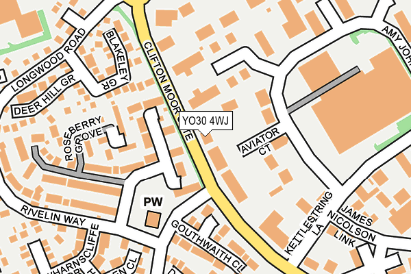 YO30 4WJ map - OS OpenMap – Local (Ordnance Survey)