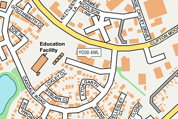 YO30 4WL map - OS OpenMap – Local (Ordnance Survey)