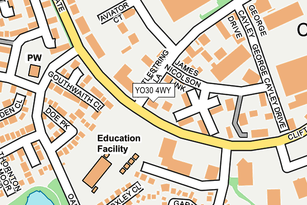 YO30 4WY map - OS OpenMap – Local (Ordnance Survey)