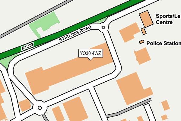 YO30 4WZ map - OS OpenMap – Local (Ordnance Survey)