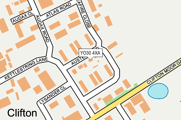 YO30 4XA map - OS OpenMap – Local (Ordnance Survey)
