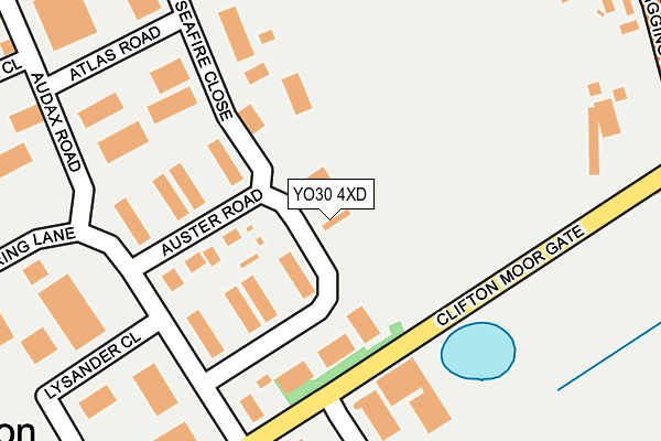 YO30 4XD map - OS OpenMap – Local (Ordnance Survey)